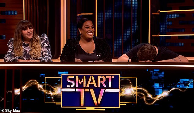 The joke saw Alison's guest teammate Roman Kemp bury his head in his hands as the This Morning star kept her composure with an awkward grin