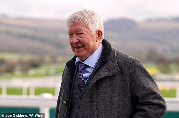 Sir Alex Ferguson arrives at Cheltenham Racecourse on day three of the 2024 Cheltenham Festival.  Date of photo: Thursday, March 14, 2024. PA Photo.  See PA story RACING Cheltenham.  Photo credit should read: Joe Giddens/PA Wire.  RESTRICTIONS: Use subject to restrictions.  Editorial use only, no commercial use without prior permission from the rights holder.