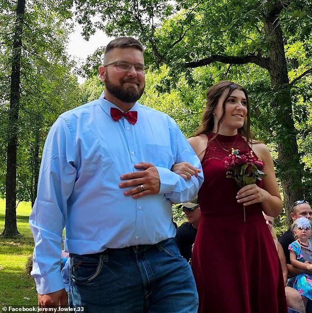 After seducing the 16-year-old with her scandalous nudes, she hooked up with the boy a number of times over the summer.  Fowler is seen here with her husband Jeremy