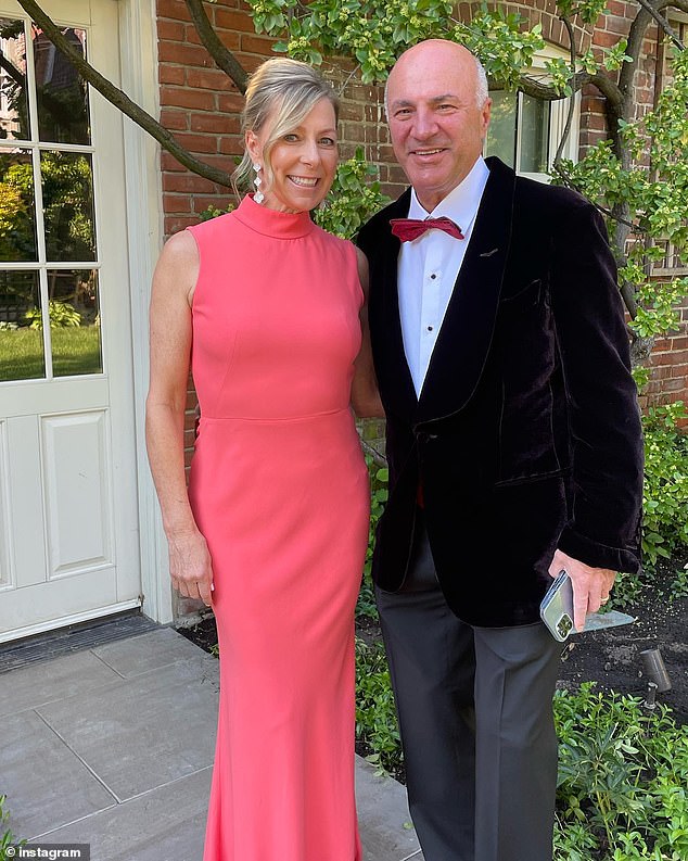 The statistics are staggering.  Half of all marriages now end in divorce and almost four in ten people cite money problems as the cause.  Pictured: O'Leary with his 34-year-old wife Linda