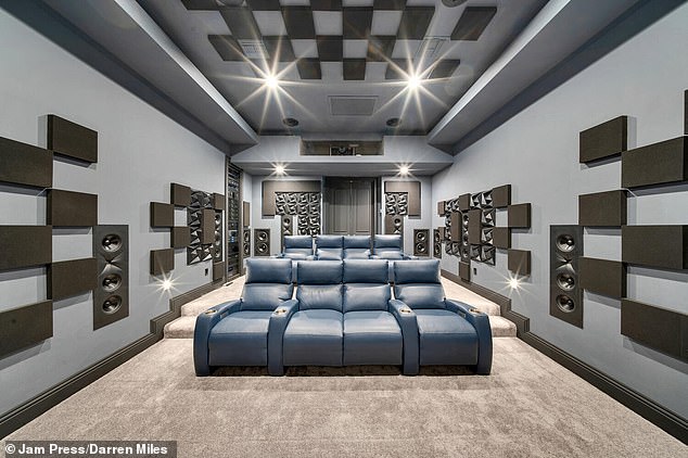 One of the home's key features is a state-of-the-art movie theater, with more than $1 million in entertainment technology