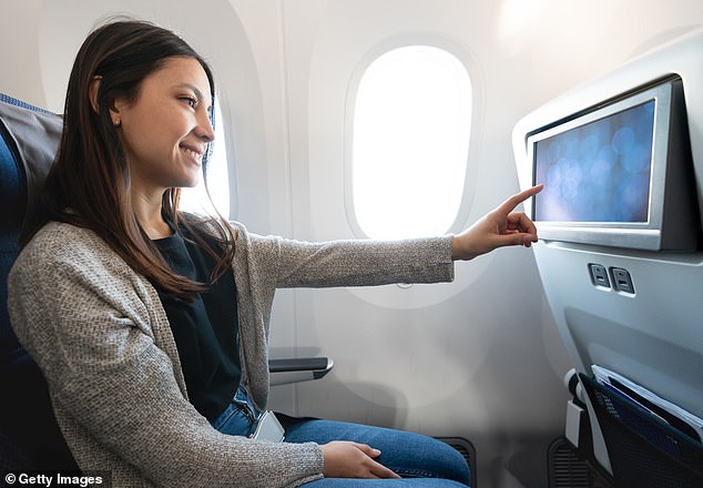 Recently, the California-based professional detailed what to do if a fellow traveler starts disrupting your peaceful flight with his movie or music (stock image)