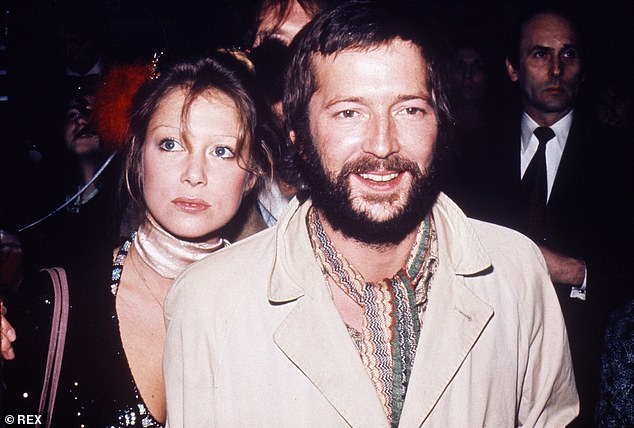 Eric Clapton pictured with Pattie (left) in 1976. Pattie auctions letters and belongings from the time of her love triangle with the late Beatle George Harrison and Clapton