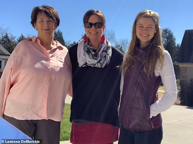 Arnett with her daughter Lanessa DeMarchis and granddaughter Zoe Parker