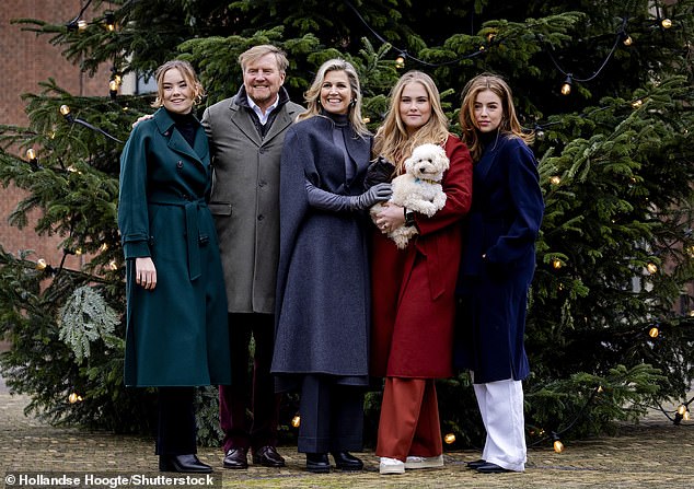 The Dutch royal family used their dog Mambo for their Christmas photo shoot this year