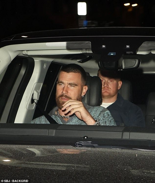 While in Los Angeles, Kelce was spotted leaving a Justin Timberlake show and heading to a gym