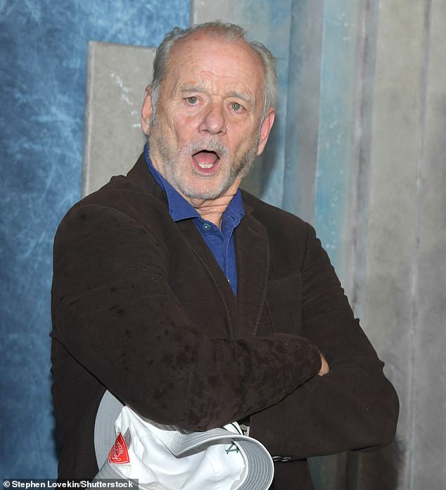 In true Murray fashion, the actor and comedian showed off his comedic side by making funny faces as he posed on the red carpet