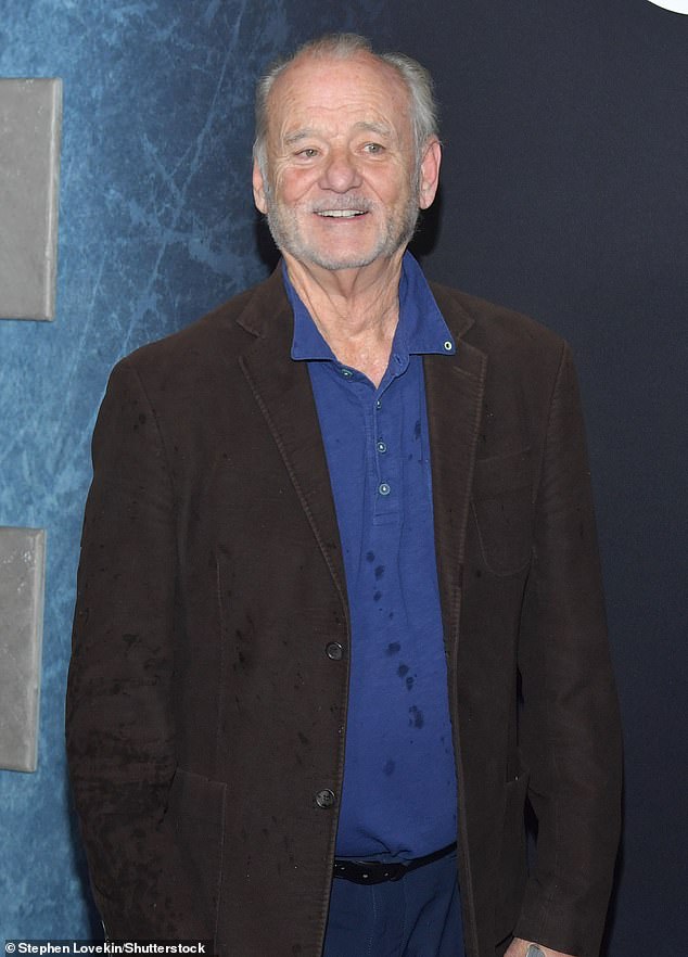 Bill Murray, 73, couldn't help the look of joy on his face as he reunited with the cast of the new supernatural comedy film Ghostbusters: Frozen Empire at AMC Lincoln Square New York in New York City on Thursday