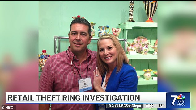 Michelle Mack, 53, pictured with husband Kenneth, was the alleged mastermind of a nationwide shoplifting ring that netted the couple $8 million over 10 years