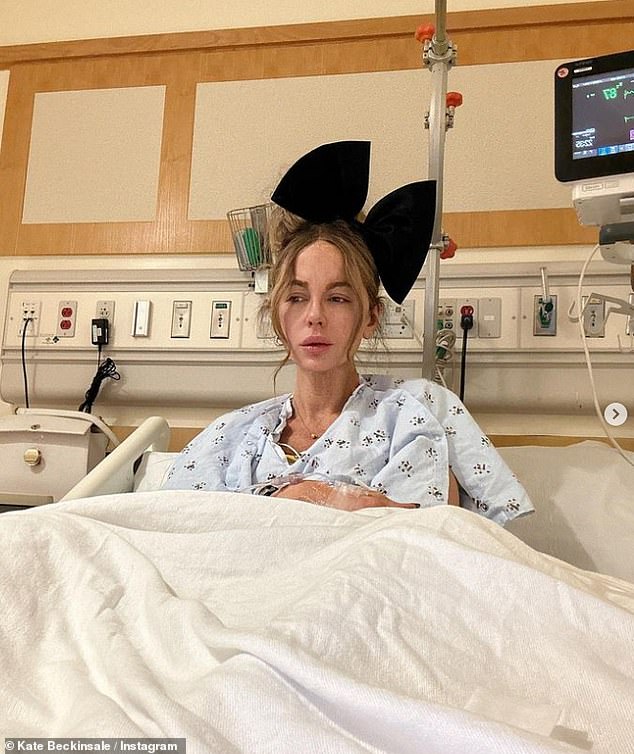 Kate revealed she was in hospital in a Mother's Day post earlier this week, where she shared a slew of photos of her mother Judy, as well as photos of herself on the ward