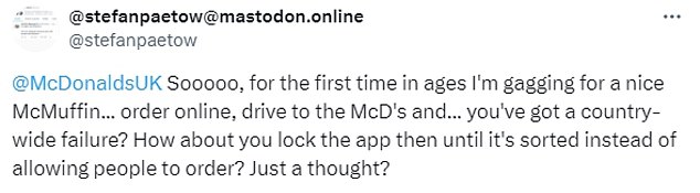 1710498467 922 Not lovin it Furious McDonalds customers take to social media