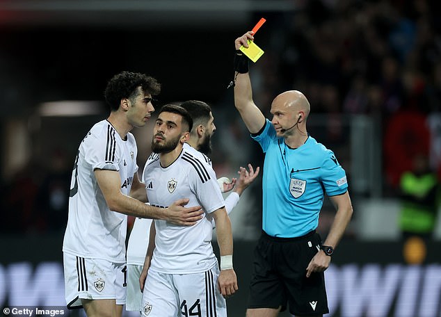 However, the left back did not realize that his booking was upgraded to a red card