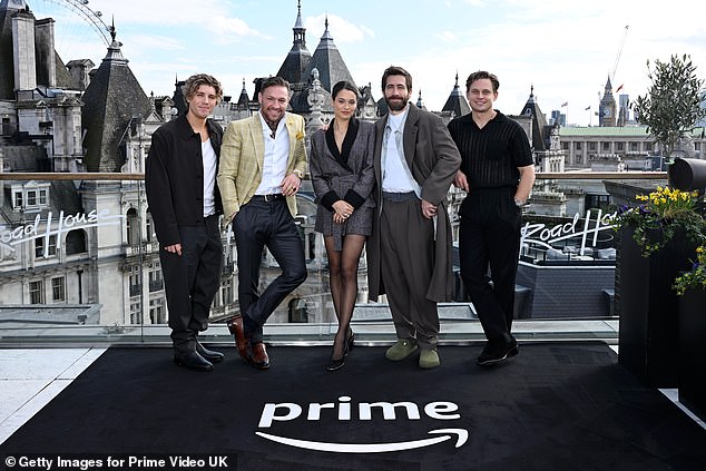 Lukas Gage, Conor McGregor, Daniela Melchoir, Jake Gyllenhaal and Billy Magnussen attended the London photo call for Prime Video's 'Road House' earlier this week