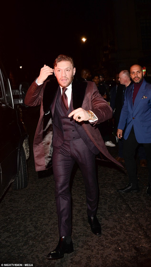 Road House had an impressive score of 76 percent on Rotten Tomatoes (Photo: Conor McGregor leaving the debut screening at Curzon in Mayfair)