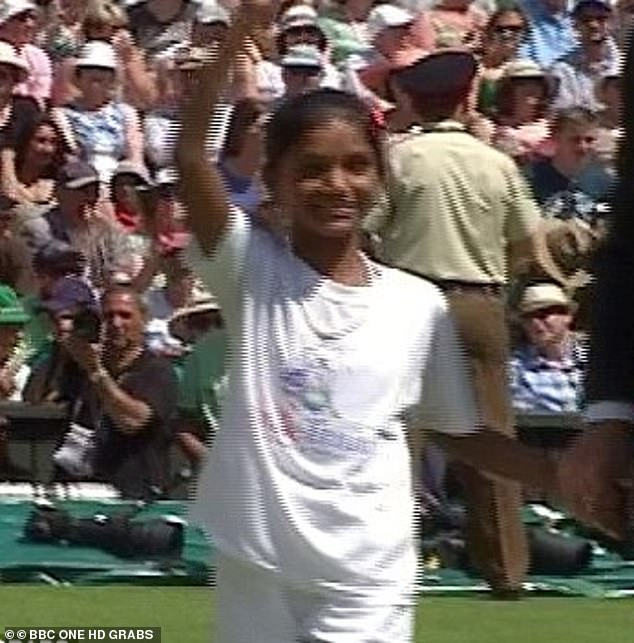 Pinki Sonkar was just five years old when she starred in the 2008 US documentary 'Smile Pinki' (pictured here at Wimbledon in 2013)