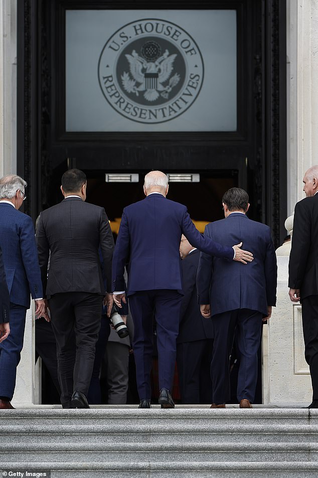 The trip to Capitol Hill follows a meeting between Biden and Varadkar in the Oval Office