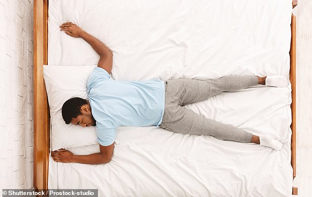 People who sleep on their stomachs with their heads turned to one side and their arms wrapped around the pillow are classified as Freefallers (stock image)