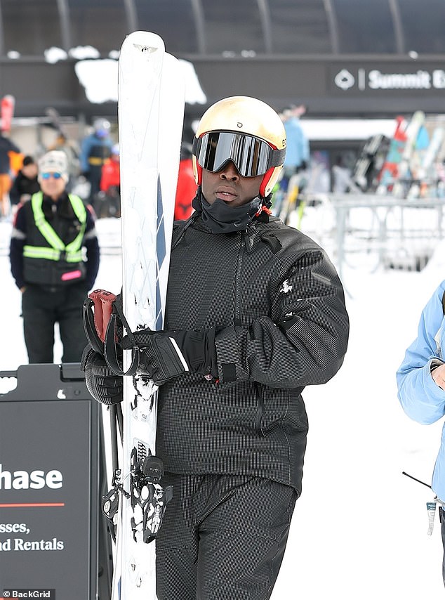 Corey Gamble photographed Buttermilk Mountain in Aspen here in January, where he went skiing with Kris Jenner and her daughters Kim, Kendall and Khloe Kardashian