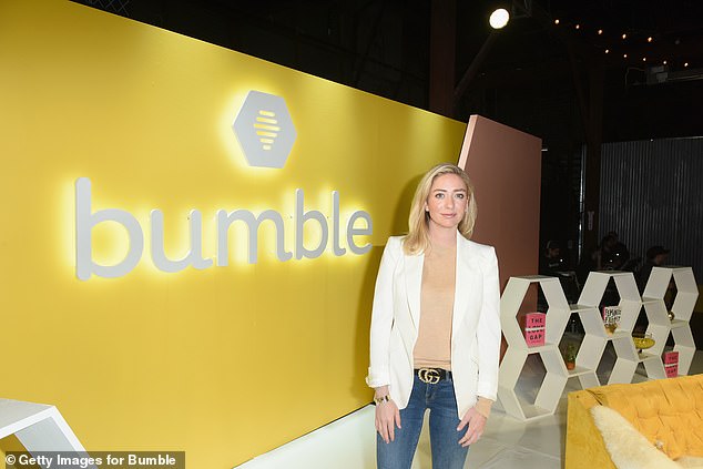 Harry's other ski friends are believed to be dating app entrepreneur Whitney Wolfe (pictured), co-founder of Tinder and later founder of female-friendly dating app Bumble