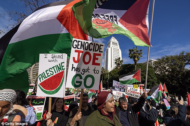 Biden has been the target of protesters dissatisfied with his handling of the war between Israel and Hamas