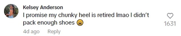 In the comments section, followers had a lot to say about the shocking shoe choices, including participant Kelsey Anderson