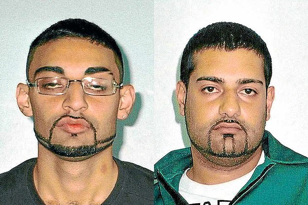 The Ali brothers, both from Wellington, Telford, denied a total of 24 crimes allegedly committed against four girls between March 2008 and December 2009.  Pictured: Ahdel Ali (left) and Mubarek Ali (right)