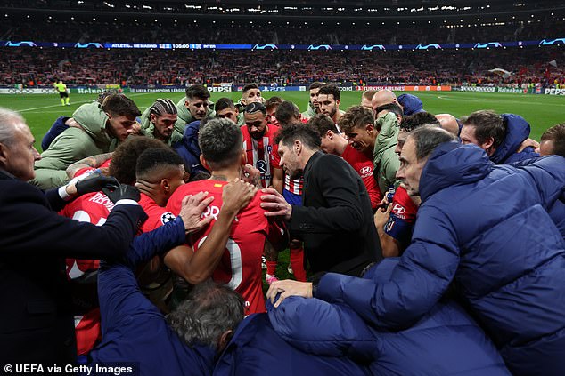 There were mud stains on the manager's trousers during his side's Champions League victory over Inter Milan