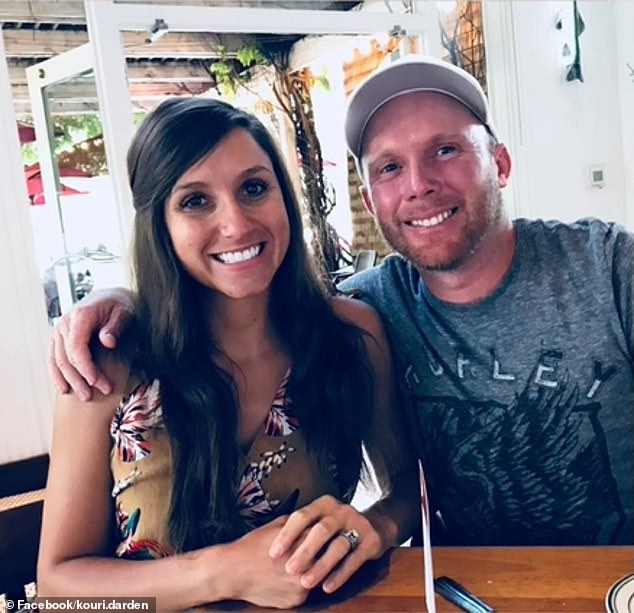 Richins is accused of poisoning husband Eric (pictured right), 39, by injecting him with five times the lethal dose of fentanyl in the drink in March 2022.