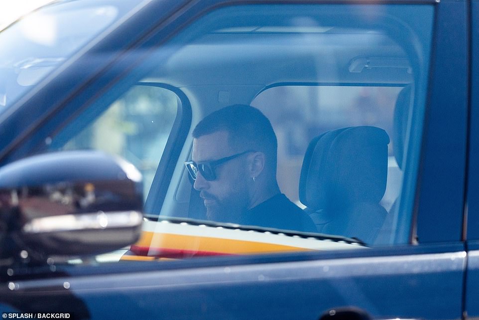 Kelce was caught Tuesday hitching a ride to Swift's Beverly Hills pad with a friend in a black Range Rover