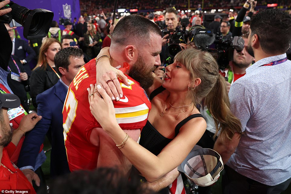 The couple's hard-earned time off follows Kelce's Super Bowl win with the Kansas City Chiefs last month and trips to Australia and Singapore for Taylor's sold-out Eras Tour shows.