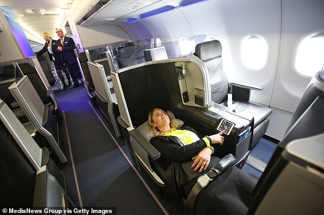 The 'Mint Class' offers other benefits including pillows, blankets, eye masks and earplugs, luxury meals and free drinks - but all the Stevenses wanted was a comfortable seat