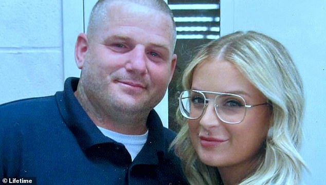 Michael, 43, (pictured with Erin) was sentenced to 8.5 years in prison on charges of theft, burglary and receiving stolen property