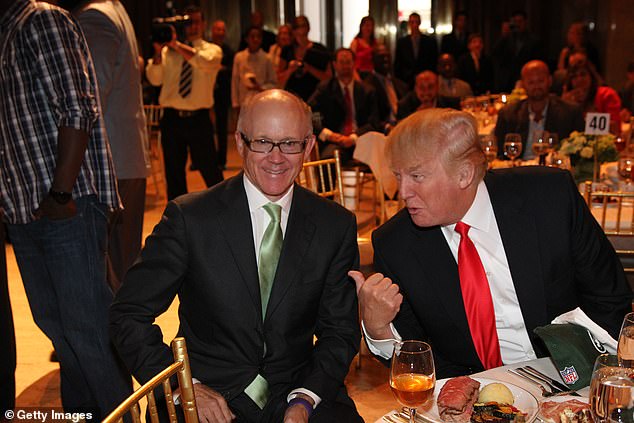 Johnson is joined by Donald Trump at a New York Jets Kickoff Luncheon