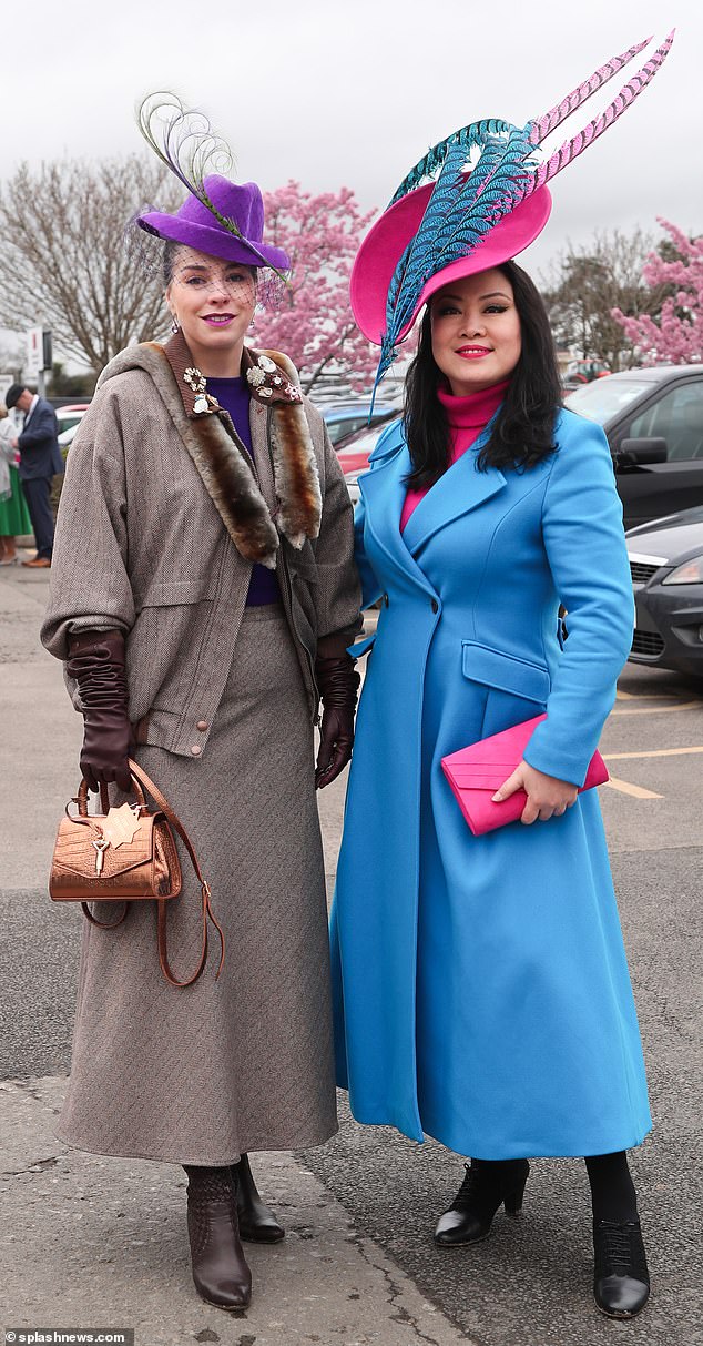 Bold blues and pinks would definitely catch this partygoer's attention