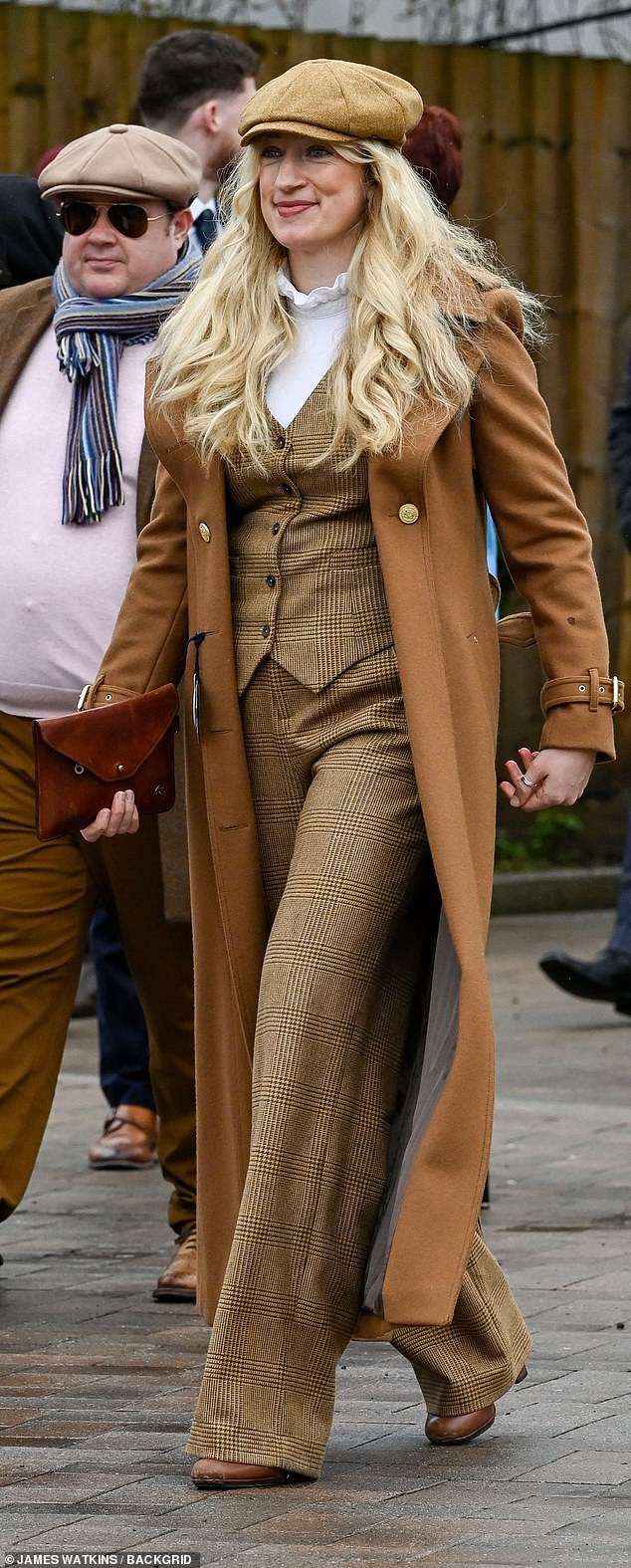 Burberry-inspired looks were also popular with revelers as brown and plaid shades dominated