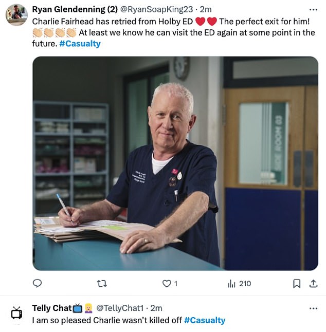 1710628755 294 Casualty fans left sobbing as iconic character Charlie Fairhead bows