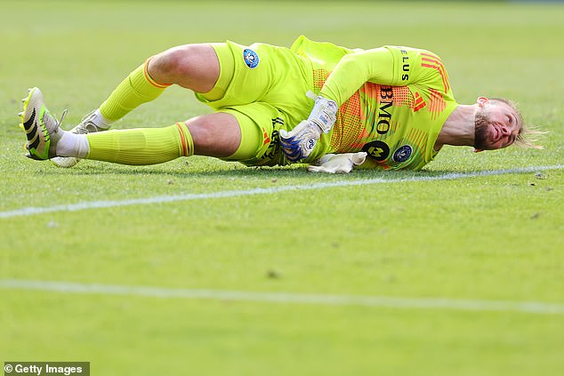 CF Montreal goalkeeper Jonathan Sirois reacts after allowing a winning goal