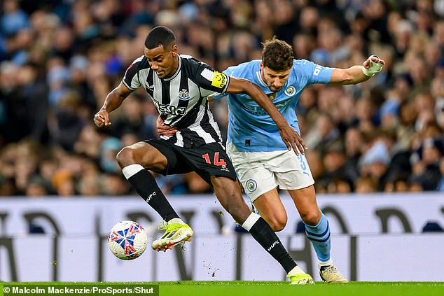 Alexander Isak had Newcastle's best chance, but his shot was saved by Stefan Ortega