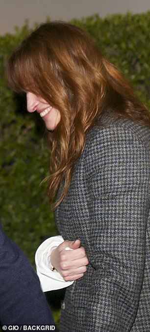 Actress Julia Roberts seen with her signature mane of auburn hair