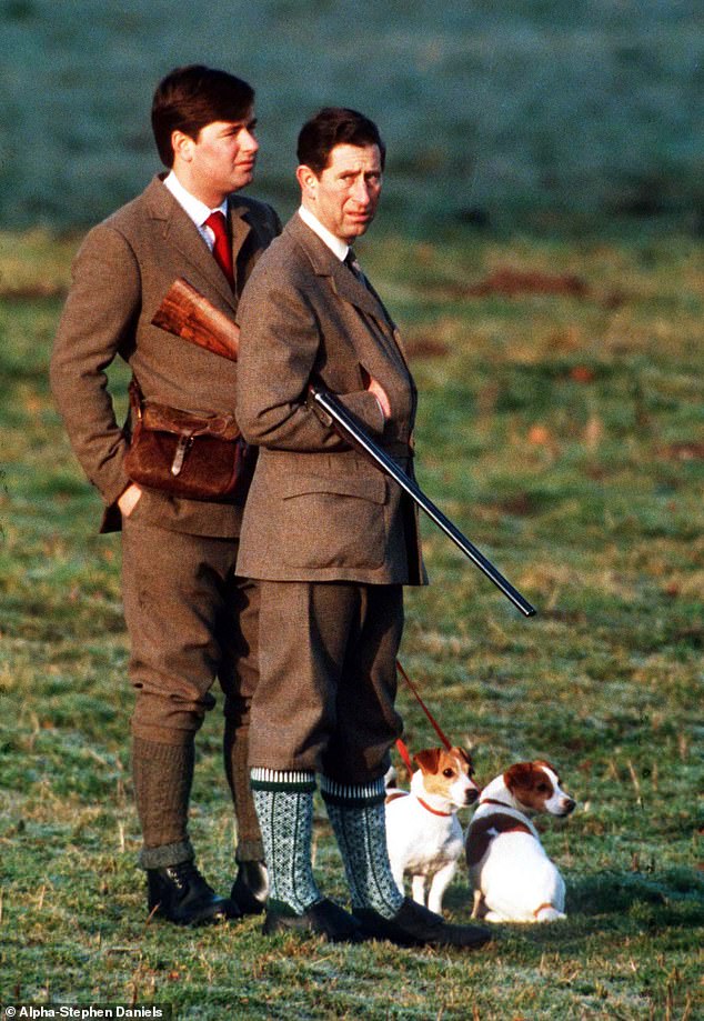 Prince Charles with his butler Michael Fawcett during the Sandringham Christmas shoot