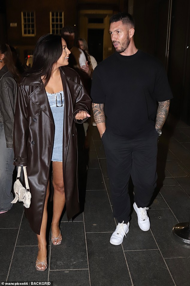 Adam was also spotted with another girl, wearing the same clothes as the others, as he took a stroll around the northern city