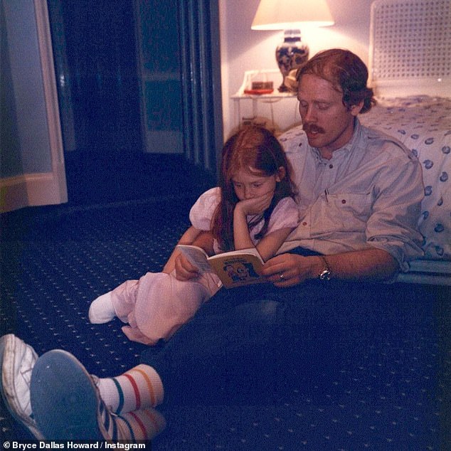 “My parents were very firm on that line, that they wouldn't support anyone who wanted to be a child actor,” Bryce revealed to People this week;  seen with her father Ron