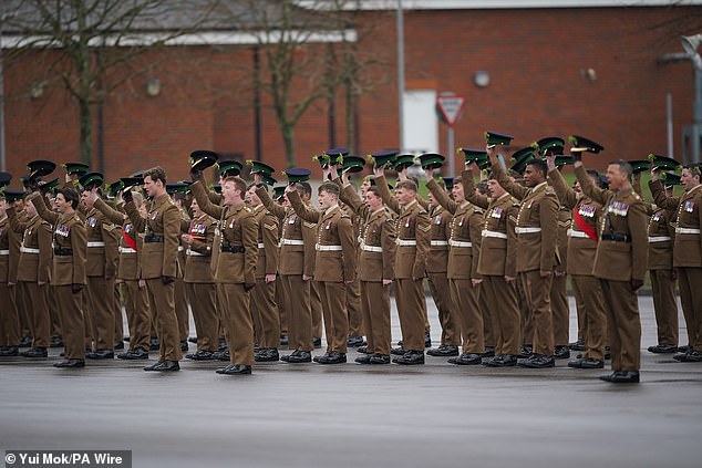 The parade continued as the members of the regiment took part in the festivities