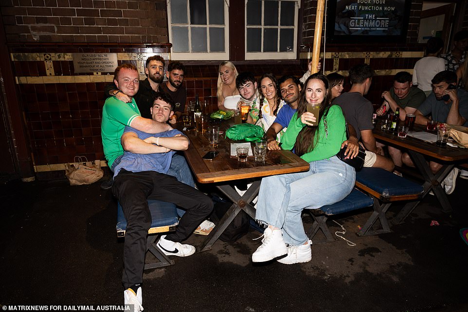 Revelers enjoyed Ireland's National Day while enjoying drinks with their friends