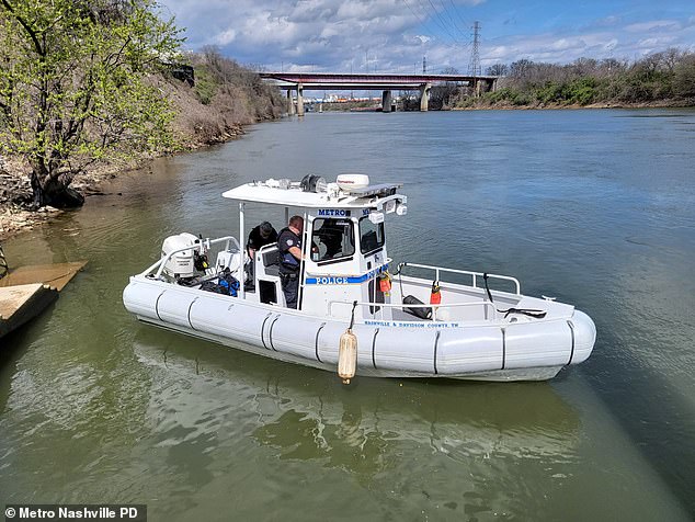 Nashville police said Thursday they were using a boat to continue their search along the Cumberland River