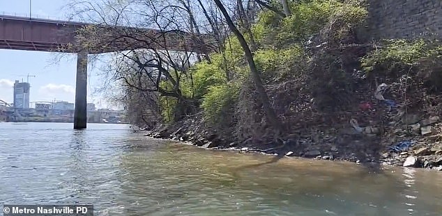 A view of the river as Metro Nashville police searched for Riley Strain