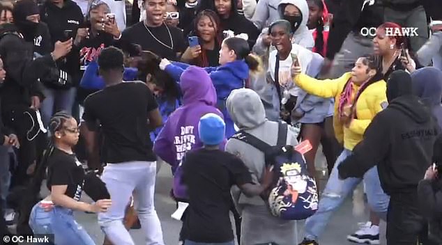 A social media post led to a gathering of 200 people at the mall, revealing that a fight would take place between two women