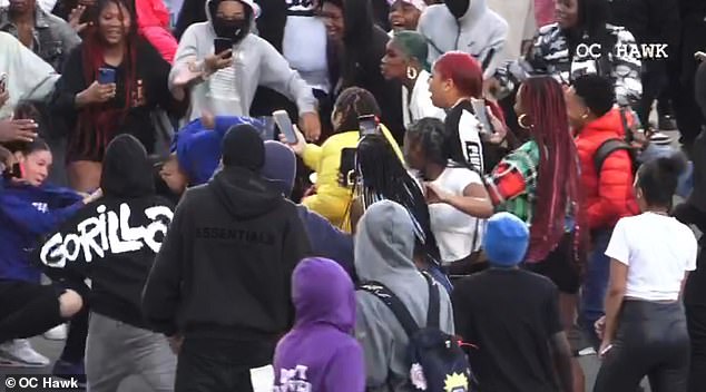 There were hundreds of bystanders who all captured the fight on their phones