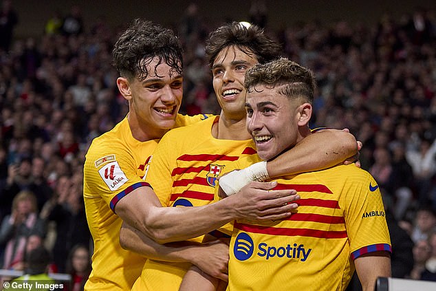 Fermin Lopez scored Barcelona's third goal as they comfortably defeated Atletico Madrid 3-0