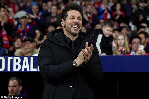 Atletico fans bounced up and down in support of Diego Simeone's side until the whistle